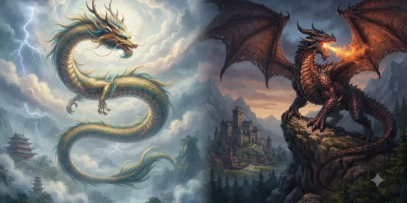 Why Dragons Evolved So Differently in Eastern and Western Mythology